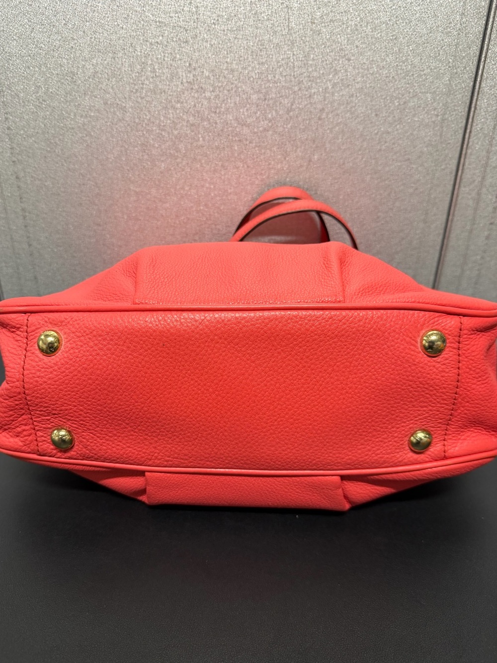 Michael Kors Salmon Pink Leather Chain Tote MK Logo Bag - Picture 8 of 10
